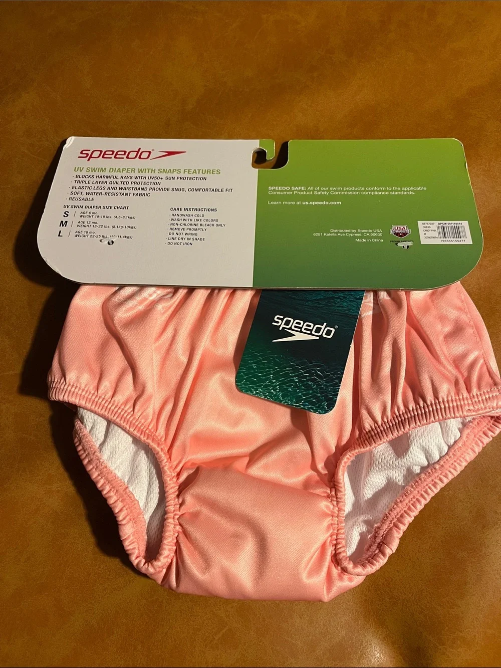 Brand new with tags pink reusable swim diaper